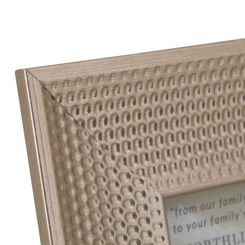 Gordon 32013910 10.25 in. Metallic Silver Honeycomb Inspired Photo Picture Frame