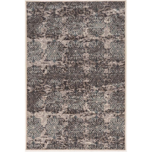 LINON HOME DECOR  Linon Rugvt2523 2 X 3 Ft. Vintage Collection Clara Power Loomed Rug - In Grey