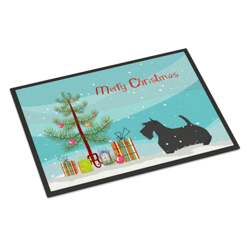 Carolines Treasures BB2987MAT Scottish Terrier Merry Christmas Tree Indoor or Outdoor Mat 18x27