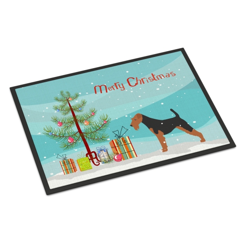 Carolines Treasures BB2975MAT Airedale Terrier Merry Christmas Tree Indoor or Outdoor Mat 18x27