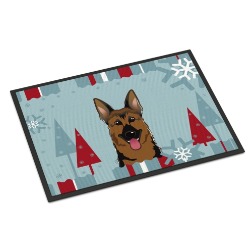 Carolines Treasures BB1707MAT Winter Holiday German Shepherd Indoor & Outdoor Mat 18 x 27 in.