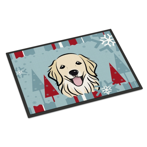 Carolines Treasures BB1701MAT Winter Holiday Golden Retriever Indoor & Outdoor Mat 18 x 27 in.