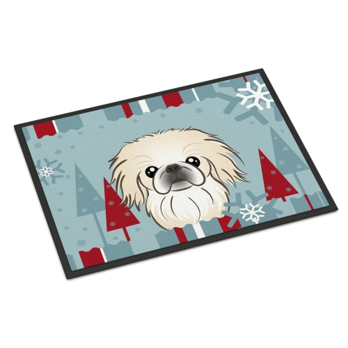 Carolines Treasures BB1717MAT Winter Holiday Pekingese Indoor & Outdoor Mat 18 x 27 in.