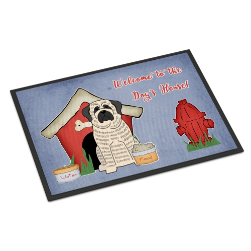 Carolines Treasures BB2770MAT Dog House Collection Mastiff Brindle White Indoor or Outdoor Mat 18 x 0.25 x 27 in.