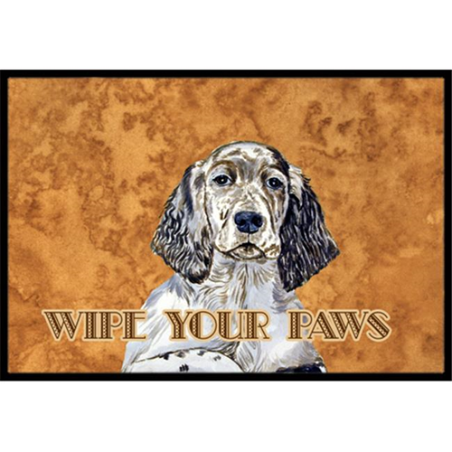 Carolines Treasures LH9446MAT 18 X 27 In. English Setter Wipe Your Paws Indoor Or Outdoor Mat