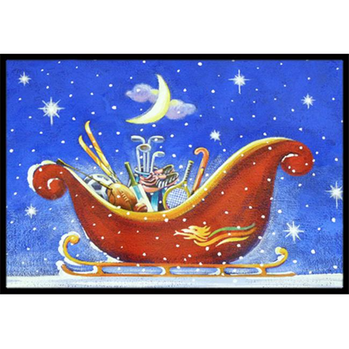 Carolines Treasures ARA0143MAT Christmas Santas Sleigh by Roy Avis Indoor or Outdoor Mat 18 x 27