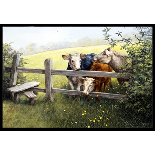 Carolines Treasures BDBA0103JMAT Cows in a Buttercup Meadow Indoor or Outdoor Mat 24 x 36