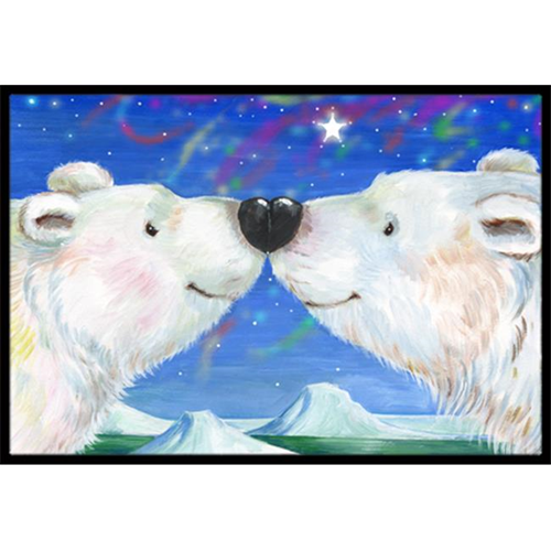 Carolines Treasures CDCO0487JMAT Polar Bears Polar Kiss by Debbie Cook Indoor or Outdoor Mat 24 x 36