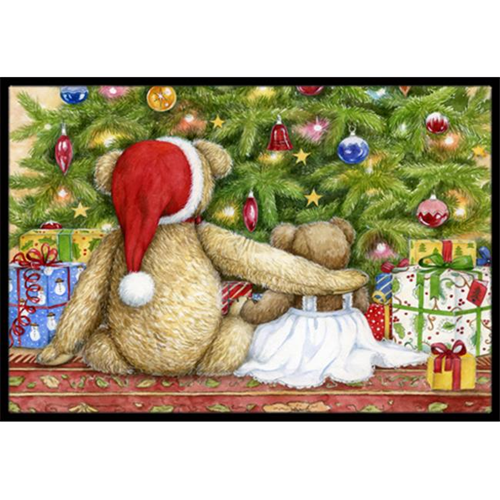 Carolines Treasures CDCO0415JMAT Christmas Teddy Bears with Tree Indoor or Outdoor Mat 24 x 36