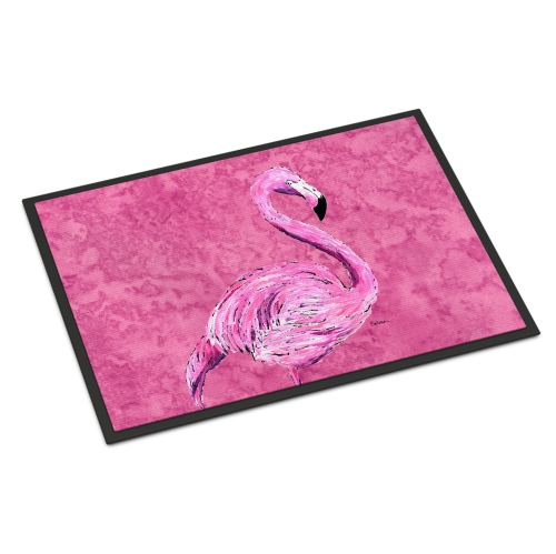 Carolines Treasures 8875JMAT 24 x 36 in. Flamingo On Pink Indoor Or Outdoor Doormat