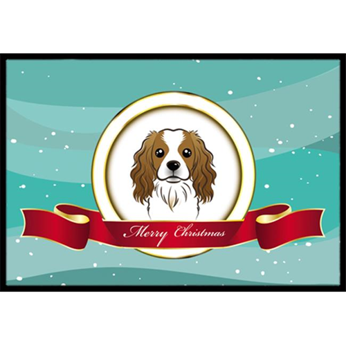 Carolines Treasures BB1534JMAT Cavalier Spaniel Merry Christmas Indoor & Outdoor Mat 24 x 36 in.