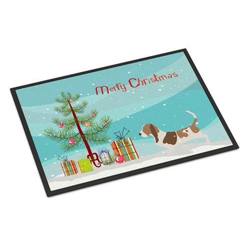 Carolines Treasures BB2920JMAT Basset Hound Merry Christmas Tree Indoor or Outdoor Mat 24 x 36