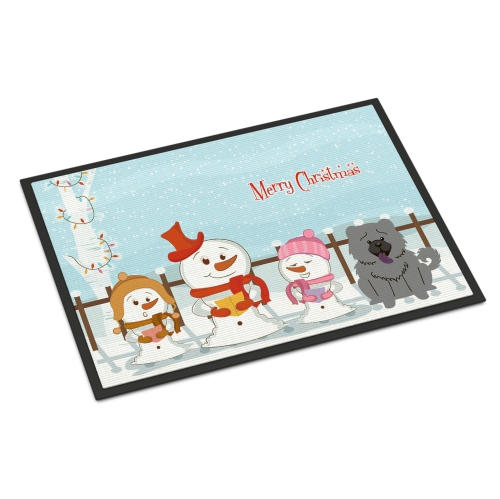 Carolines Treasures BB2470JMAT Merry Christmas Carolers Chow Chow Blue Indoor or Outdoor Mat 24 x 0.25 x 36 in.