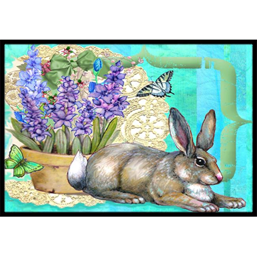 Carolines Treasures PJC1068JMAT Springtime Easter Rabbit Indoor & Outdoor Mat 24 x 36 in.