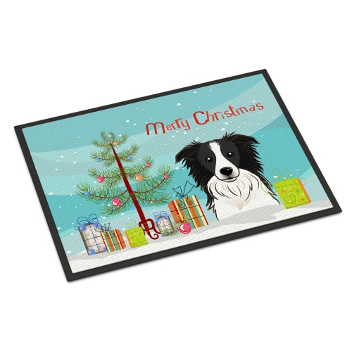 Carolines Treasures BB1613JMAT Christmas Tree & Border Collie Indoor or Outdoor Mat 24 x 36