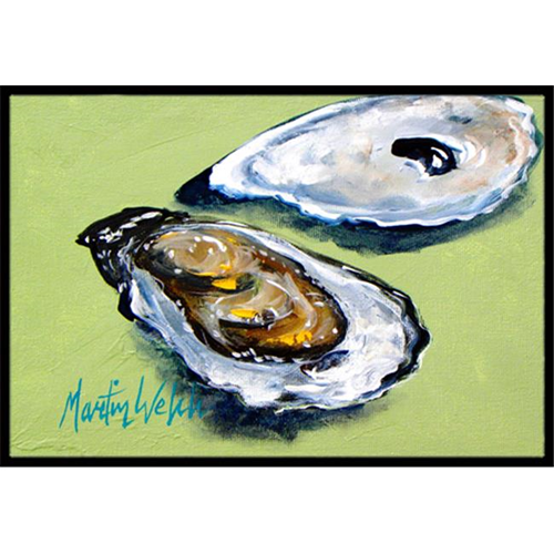 Carolines Treasures MW1102JMAT 24 x 36 in. Oysters Two Shells Indoor Or Outdoor Doormat