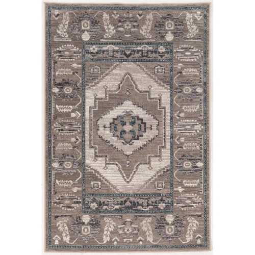 LINON HOME DECOR  Linon Rugvt2821 2 X 10 Ft. Vintage Collection Serape Power Loomed Rug - In Grey