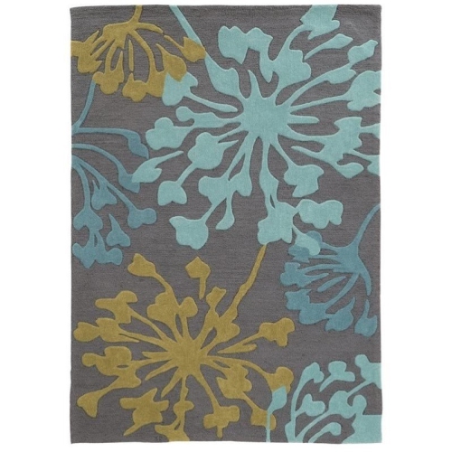 LINON HOME DECOR  Linon Rugta41257 5 X 7 Ft. Trio Gdandelion Indoor Area Rug - In Grey