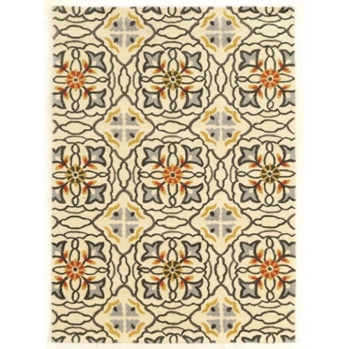 Image 1 de 1.. Linon RUGTA41757 5 x 7&nbsp;pi. Tapis d'intérieur Trio - Crème et gris
