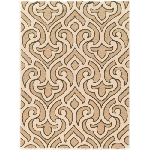 LINON HOME DECOR  Linon Rugta55157 5 X 7 Ft. Trio Hand-Tufted Area Rug - Cream & In Gold