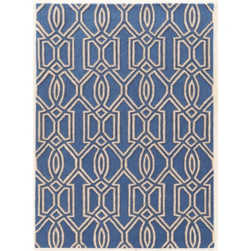 LINON HOME DECOR  Linon Rugta55857 5 X 7 Ft. Trio Hand Tufted Area Rug - Cream & In Blue