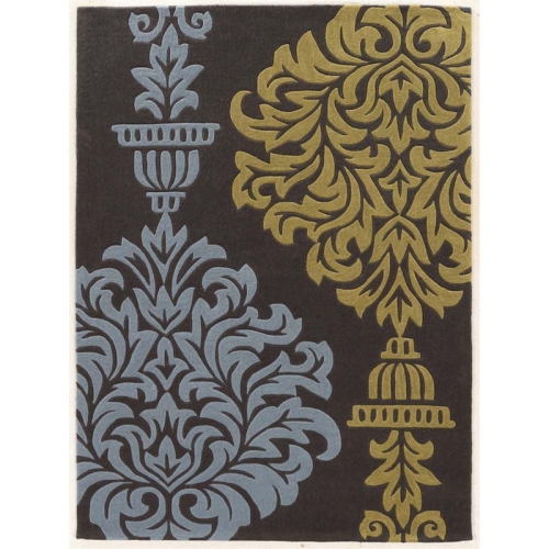 LINON HOME DECOR  Linon Rugta56657 5 X 7 Ft. Trio Hand Tufted Area Rug - Blue & Grey In Green