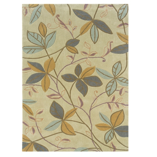 Linon RUG-TAD0357 5 x 7 ft. Trio Tufted Indoor Area Rug - Beige & Blue