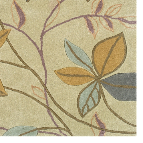 Linon RUG-TAD0357 5 x 7 ft. Trio Tufted Indoor Area Rug - Beige & Blue