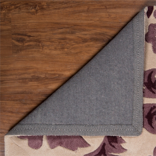 Linon RUG-TARL0557 5 x 7 ft. Trio Tufted Indoor Area Rug - Cream & Purple