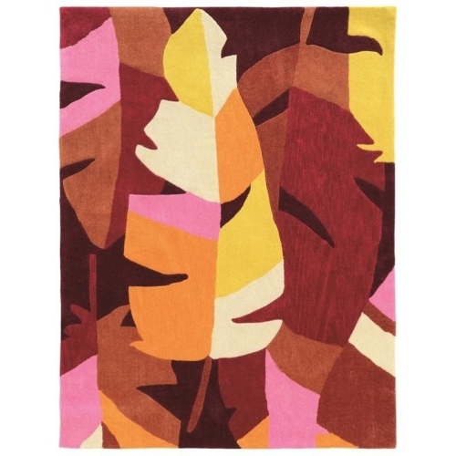 LINON HOME DECOR  Linon Rugta40257 5 X 7 Ft. Trio 402 Boldfloral Indoor Area Rug - In Magenta