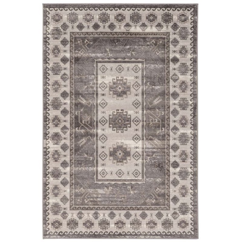 LINON HOME DECOR  Linon Rugvt0181 8 X 10 Ft. Vintage Collection Buharra Power Loomed Rug - In Grey