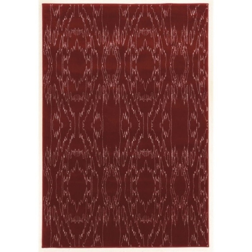 Linon RUGPA0358 5 ft. 3 in. x 7 ft. 6 in. Prisma Electric Indoor Area Rug - Red