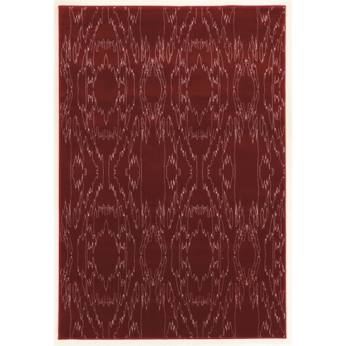 Linon RUGPA0358 5 ft. 3 in. x 7 ft. 6 in. Prisma Electric Indoor Area Rug - Red