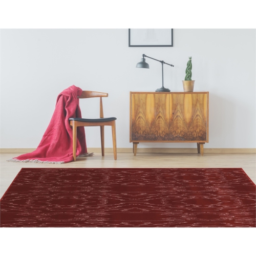 Linon RUGPA0358 5 ft. 3 in. x 7 ft. 6 in. Prisma Electric Indoor Area Rug - Red