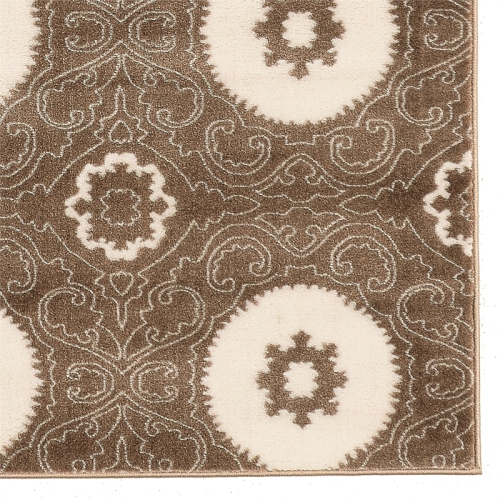 Linon RUGPA1558 5 ft. 3 in. x 7 ft. 6 in. Prisma Karma Indoor Area Rug - Brown