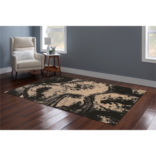 Linon RUGMR2158 5 ft. x 7 ft. 6 in. Masters MR21 Agate Power Loomed Area Rug - Blue