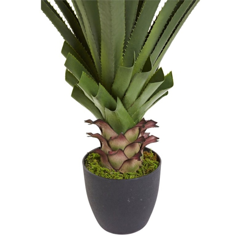 Nearly Natural 48" Spiked Agave Plant with 361 Leaves in Green/Black