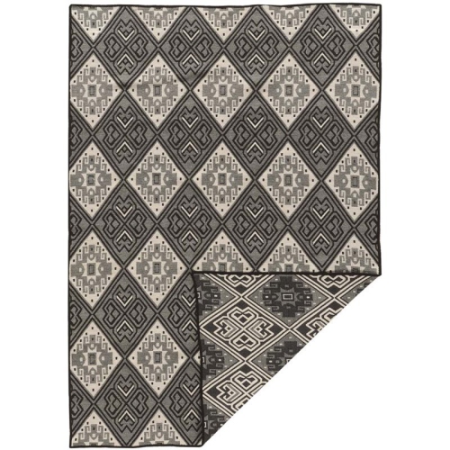 LINON HOME DECOR  Linon Rug-Sa4557 5 X 8 Ft. Salonika Naoussa Area Rug - Grey & Cream In Black