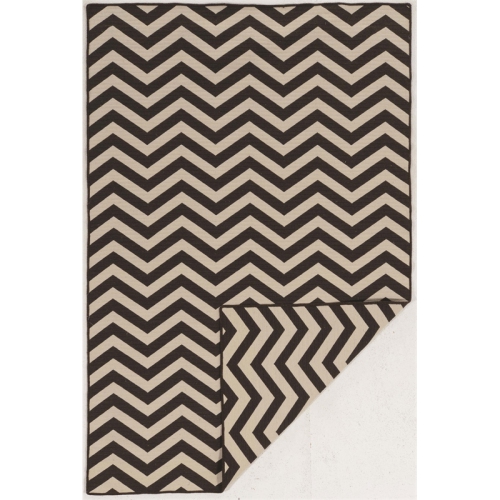 Linon RUG-SA0358 5 ft. x 8 ft. Salonika Flat Woven Area Rug - Brown