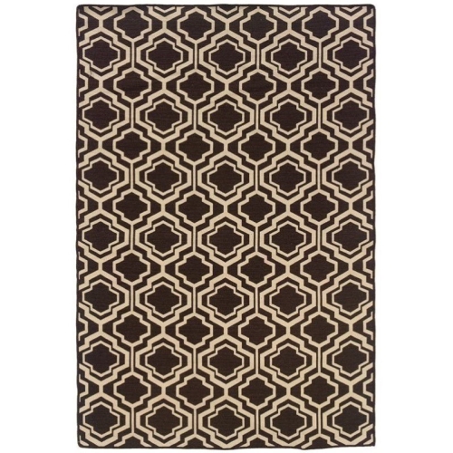 LINON HOME DECOR  Linon Rug-Sa1158 5 Ft. X 8 Ft. Salonika Flat Woven Area Rug - In Brown
