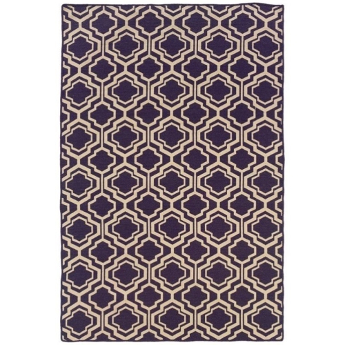LINON HOME DECOR  Linon Rug-Sa1258 5 Ft. X 8 Ft. Salonika Flat Woven Area Rug - In Purple