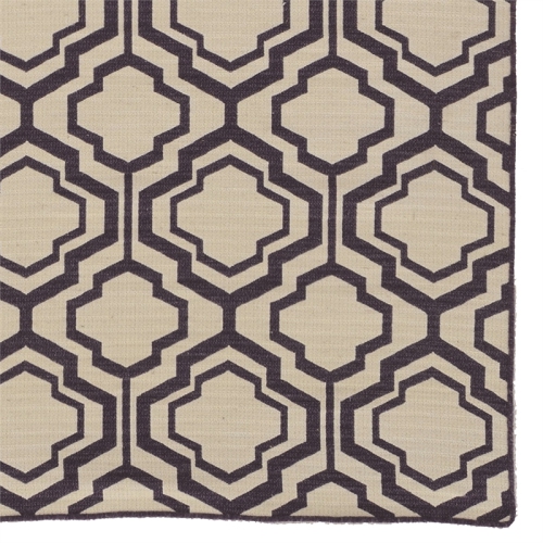 Linon RUG-SA1258 5 ft. x 8 ft. Salonika Flat Woven Area Rug - Purple