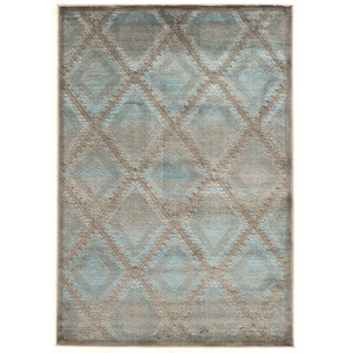 LINON HOME DECOR  Linon Rugpm0858 5 Ft. X 7 Ft. 6 In. Platinum Santa Fe Indoor Area Rug - & Black In Blue