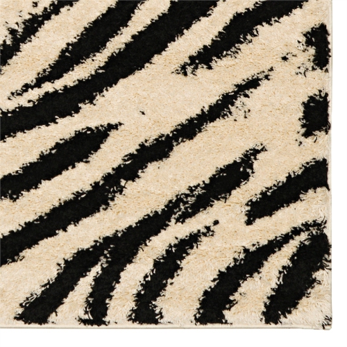Linon RUGMC0881 8 x 10 ft. Morrocan Sahara Indoor Area Rug - Ivory & Black