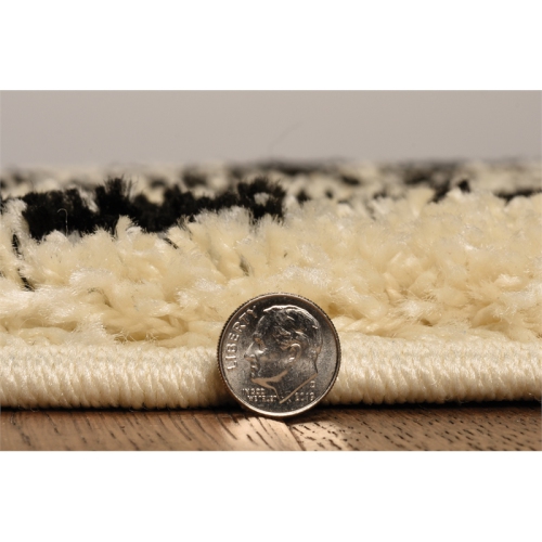 Linon RUGMC0881 8 x 10 ft. Morrocan Sahara Indoor Area Rug - Ivory & Black