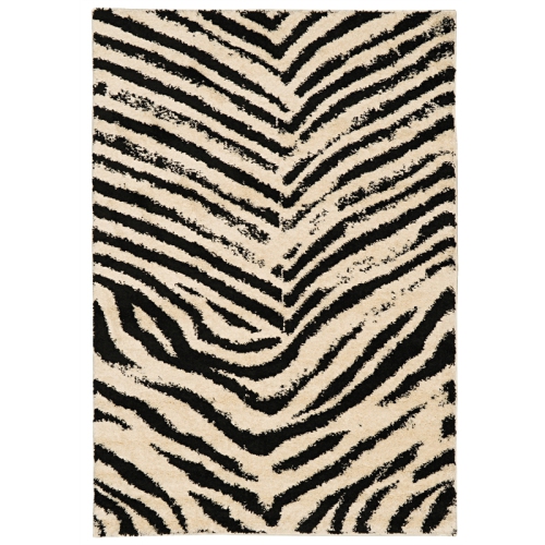 Linon RUGMC0881 8 x 10 ft. Morrocan Sahara Indoor Area Rug - Ivory & Black