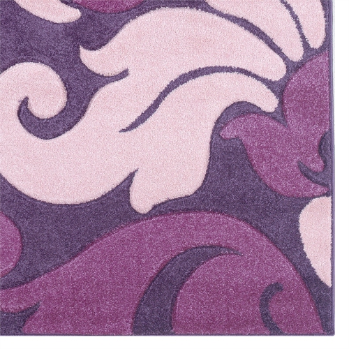 Linon RUG-CU0981 8 x 10 ft. 3 in. Corfu Loomed Indoor Area Rug - Purple & Baby Pink