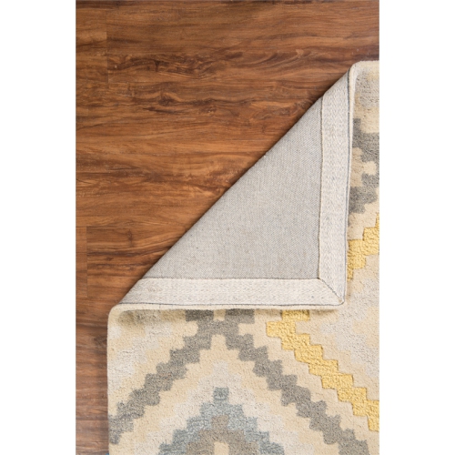 Linon RUGAE0758 5 x 8 ft. Aspire Wool Stitch Rug - Natural & Grey