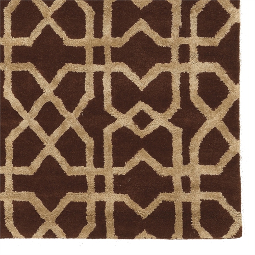 Linon RUGAE2358 5 x 8 ft. Aspire Wool Xfts Rug - Brown & Beige