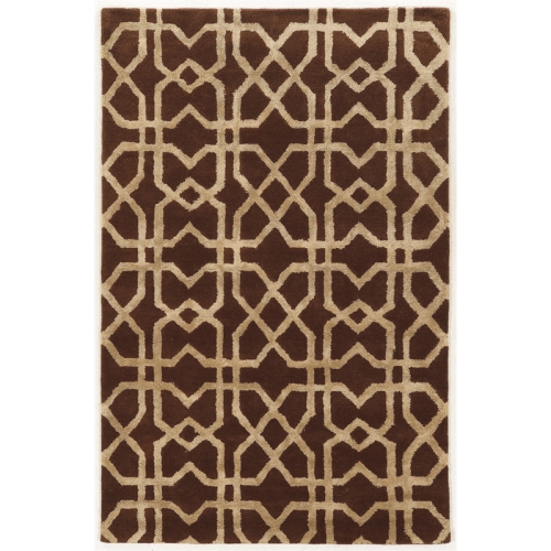 Linon RUGAE2358 5 x 8 ft. Aspire Wool Xfts Rug - Brown & Beige
